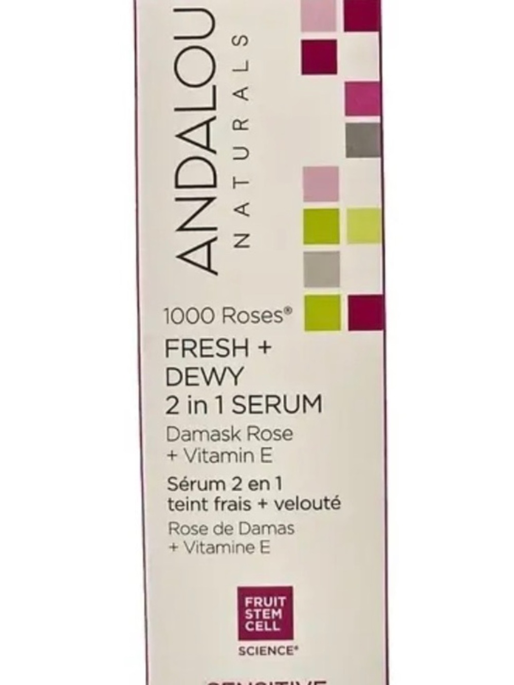 Andalou Naturals 1000 Roses FRESH + DEWY 2 in 1 SERUM